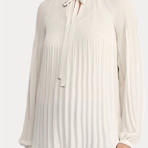 Ralph Lauren Cream Blouse with Tie Neck